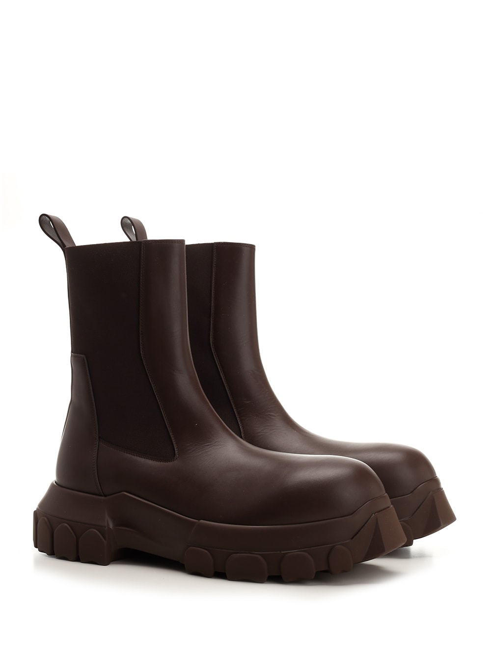 Shop Rick Owens Beatle Bozo Ankle Boots In Brown