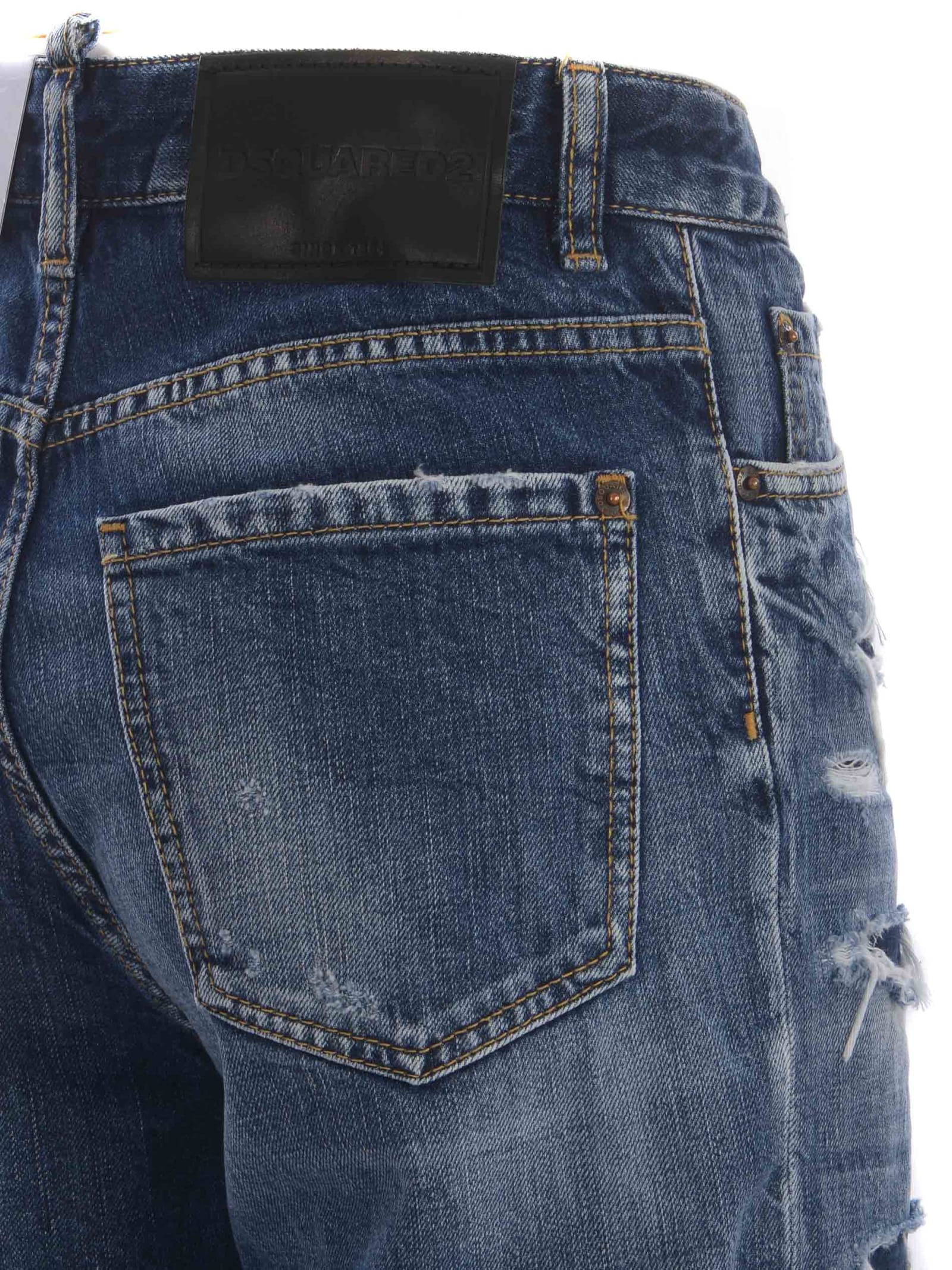 Shop Dsquared2 Jeans  Boston Made Of Denim In Denim Azzurro