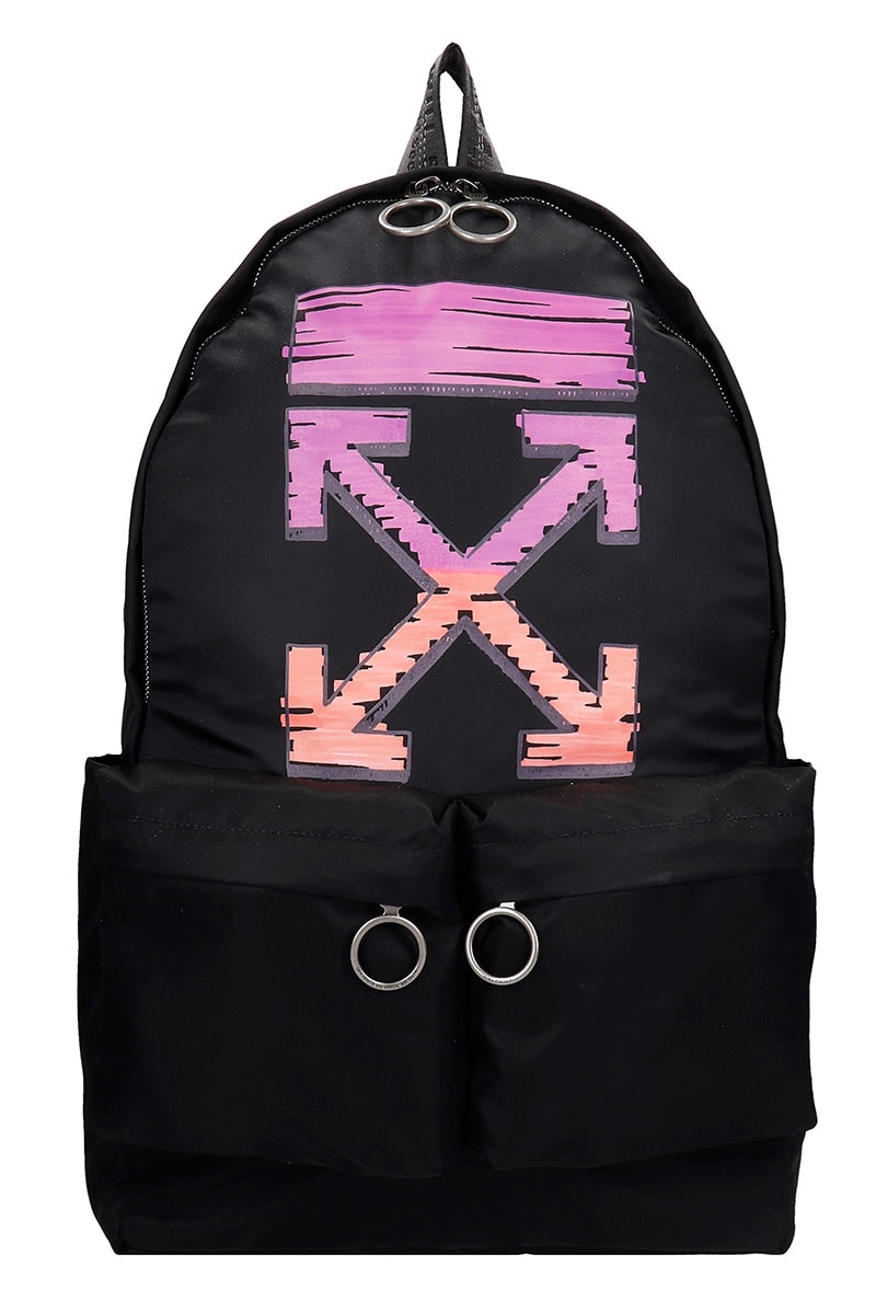 Off-White Marker Backpack In Black Synthetic Fibers