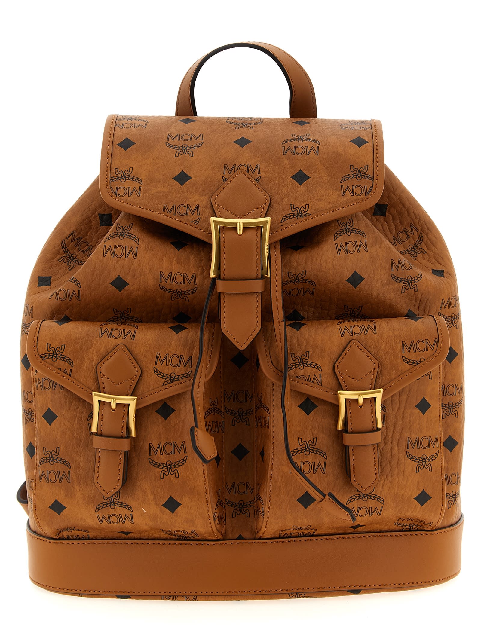 Mcm Aren Backpack In Brown