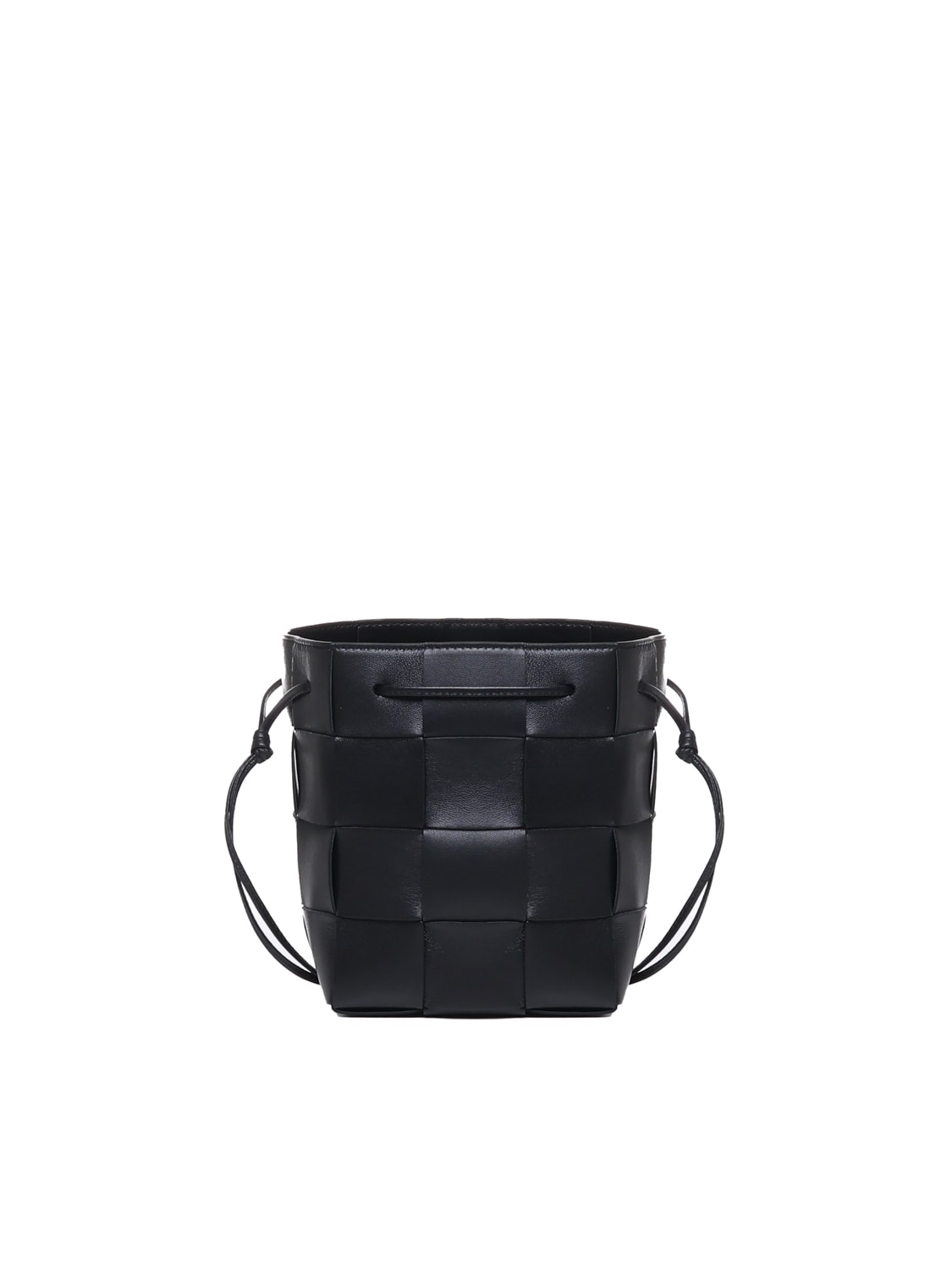 Shop Bottega Veneta Cassette Small Shoulder Bucket Bag In Black
