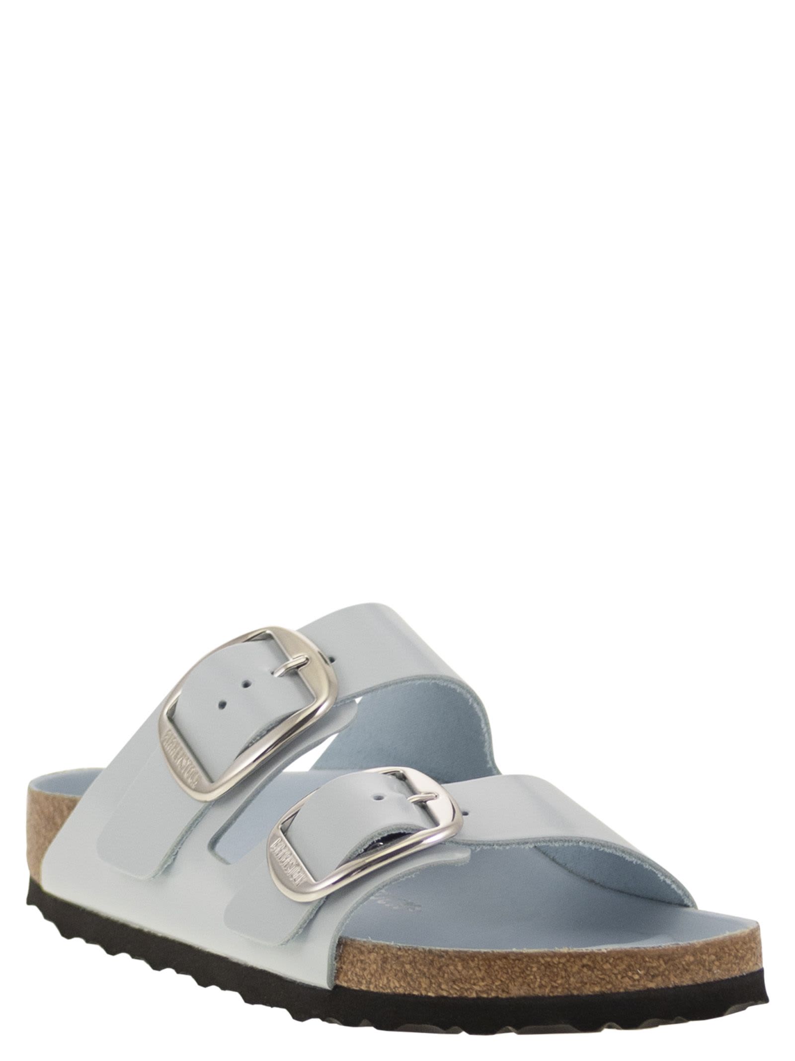 Birkenstock Arizona Big Buckle Shine Blue In Blue