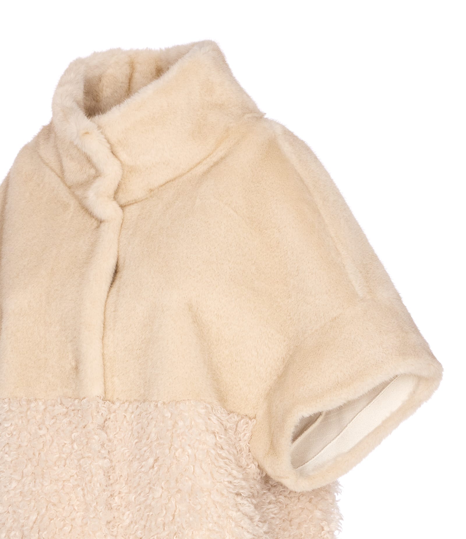 Bully Fake Fur Coat In Neutral