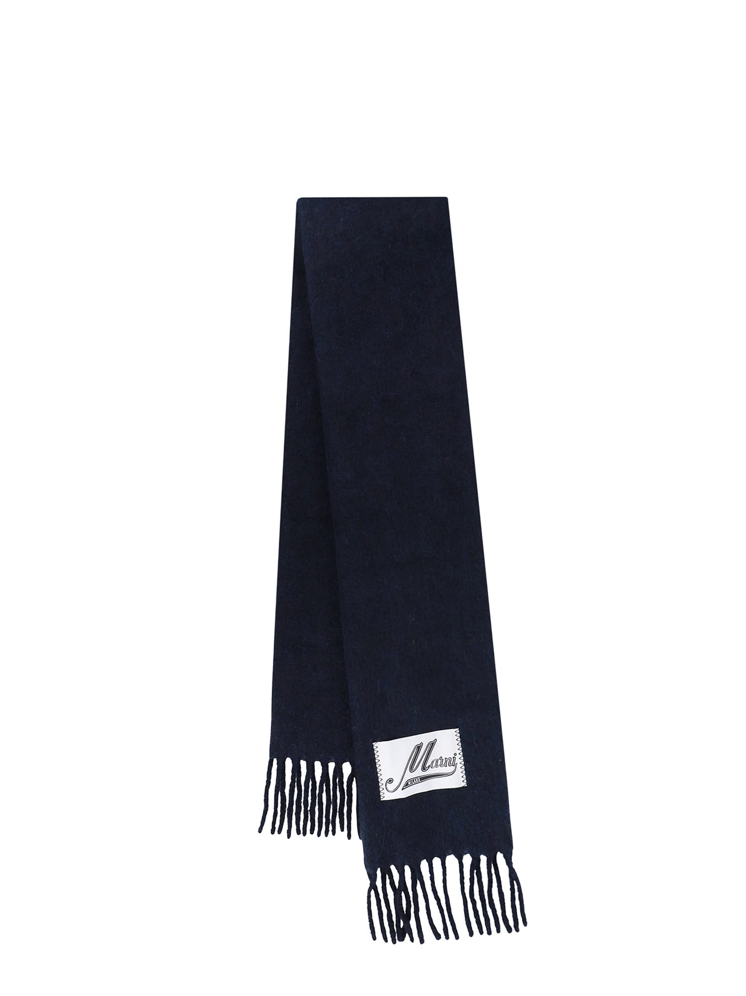 Shop Marni Scarf In Blublack