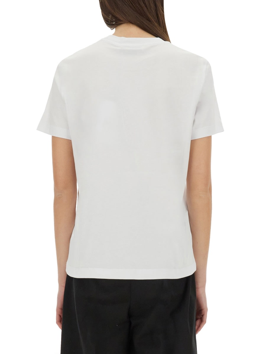 Msgm T-shirt With Logo In White