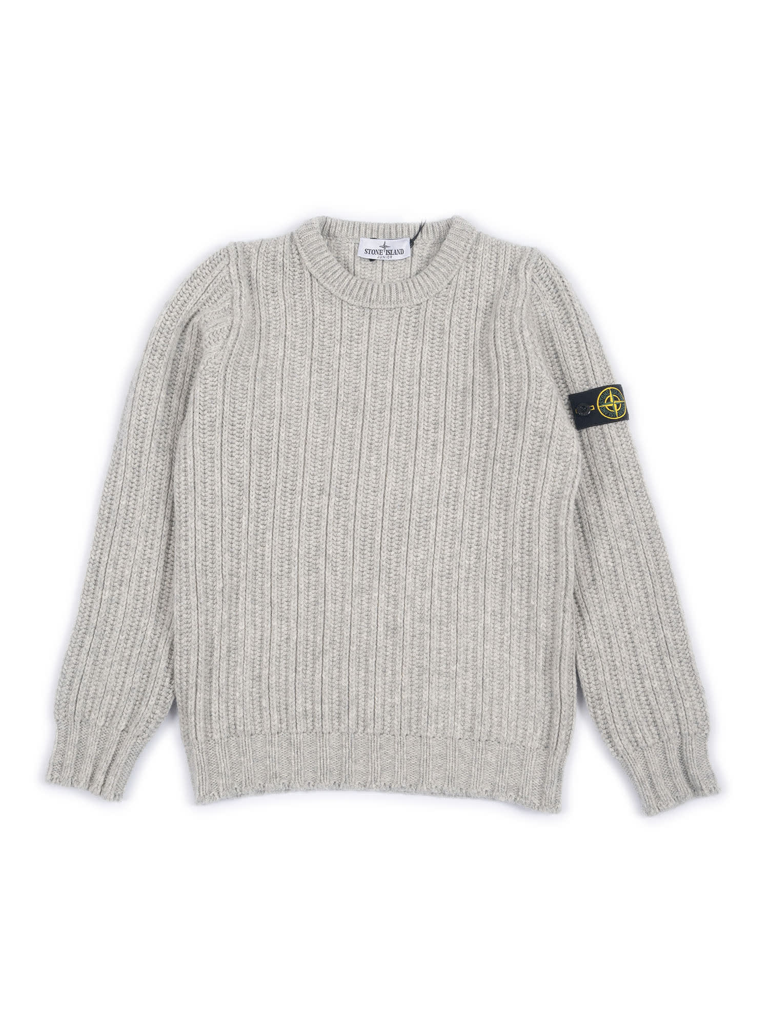 Stone Island Sweater Junior Kids Color Grey In Gray