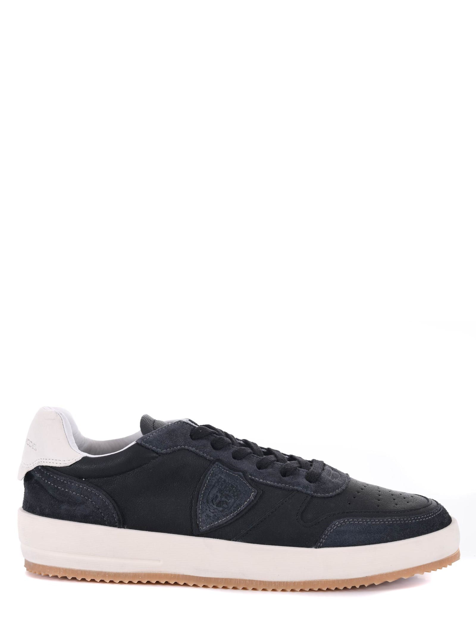 Shop Philippe Model Sneakers In Nero/blu