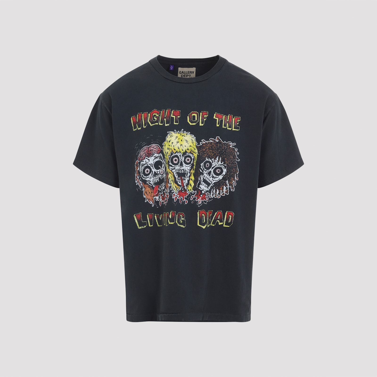 Gallery Dept. Mens Graphite Night Of The Living Dead Graphic-print Cotton T-shirt In Black