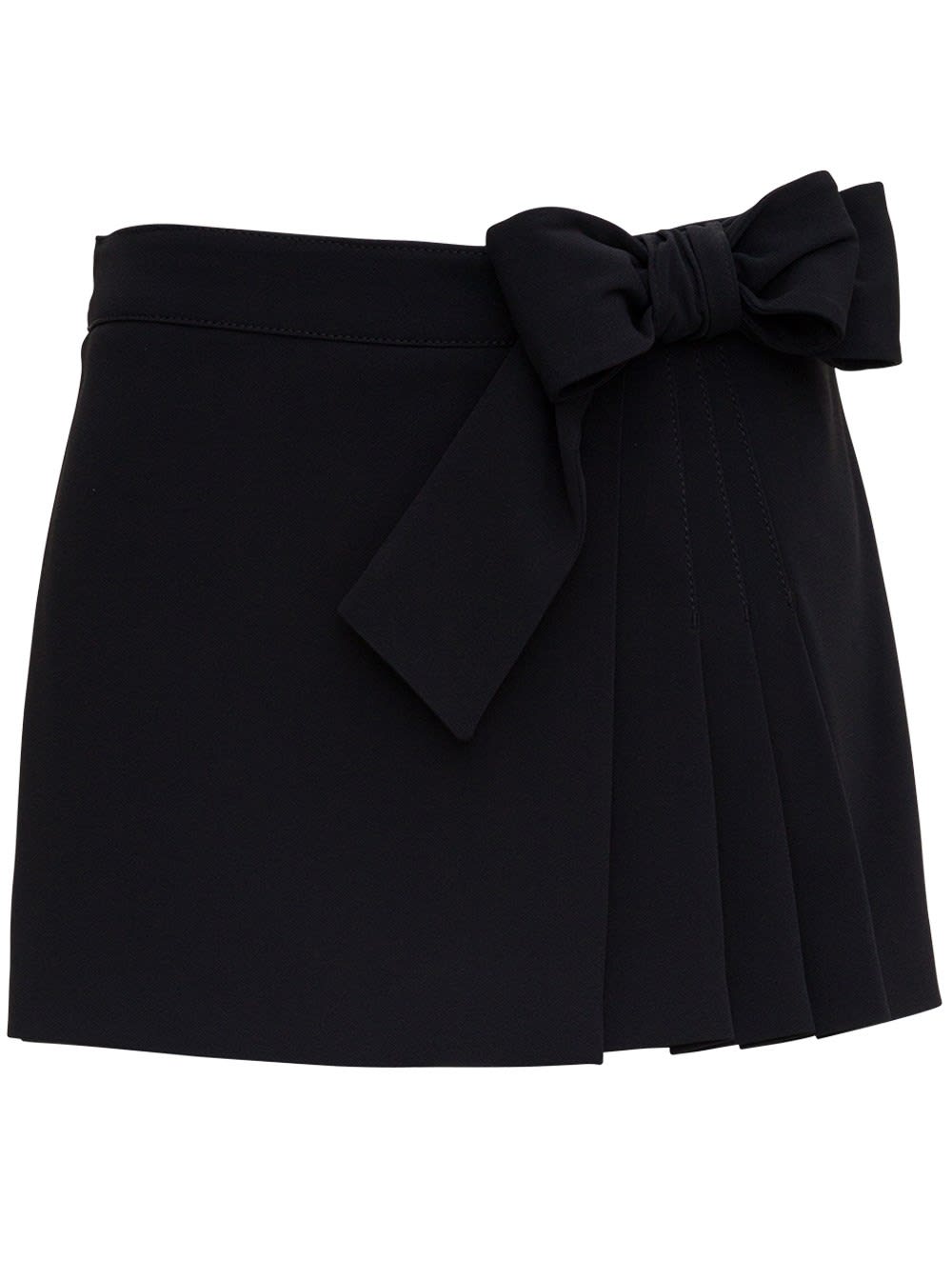 Click to view more detailed imagery on our partner's website Red Valentino Divided Mid Skirt With Bow Detail In Black
