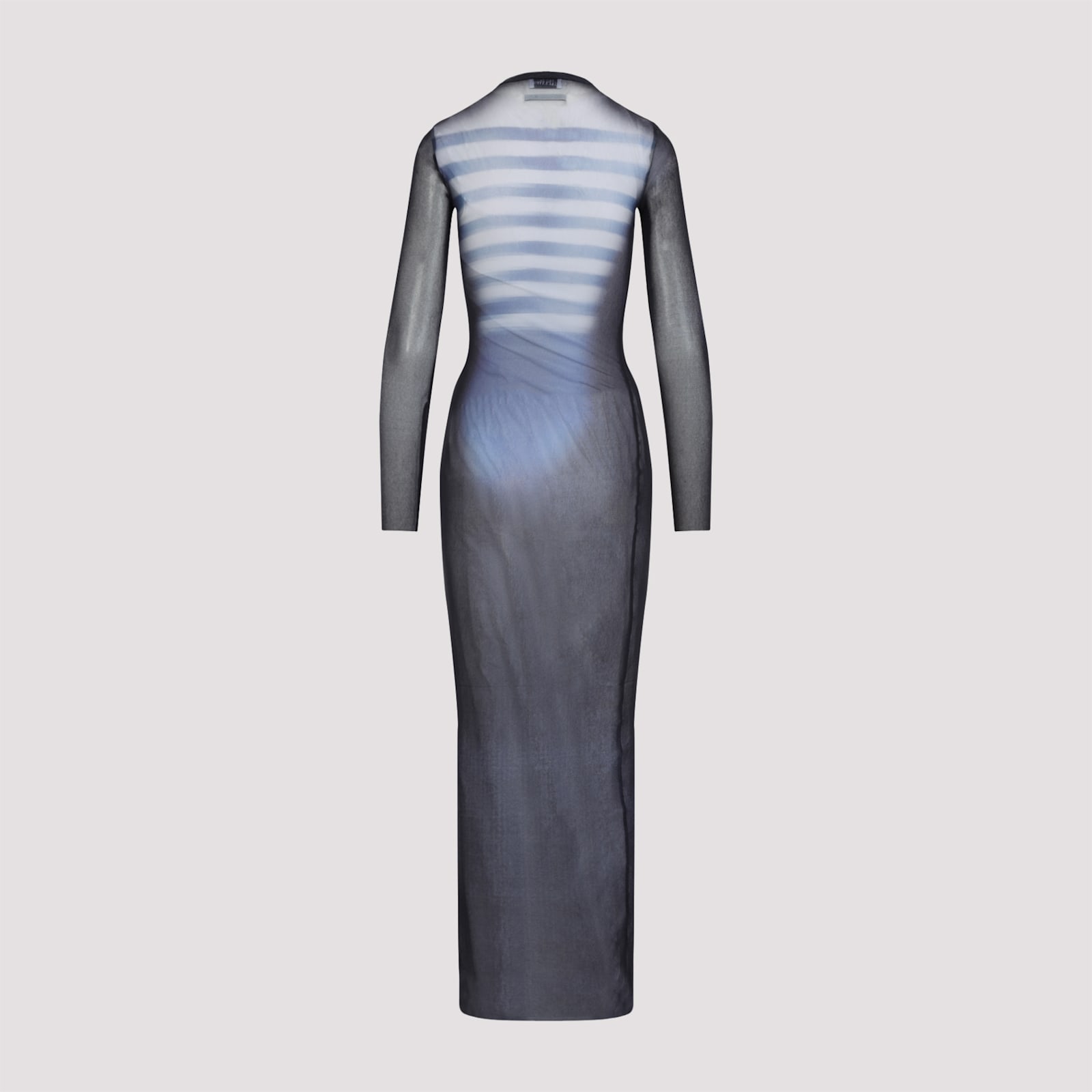 Shop Jean Paul Gaultier Le Mâle Crewneck Maxi Dress In Navy Lightblue White