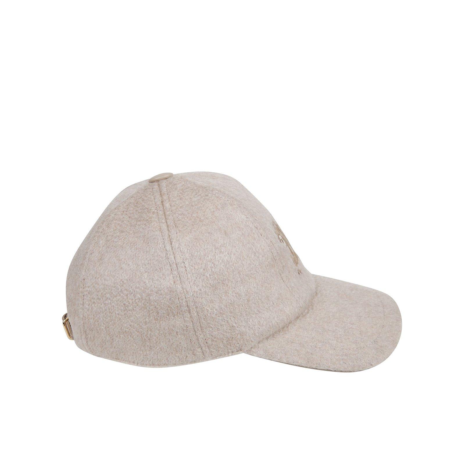 Max Mara Logo Embroidered Baseball Cap In Neutral