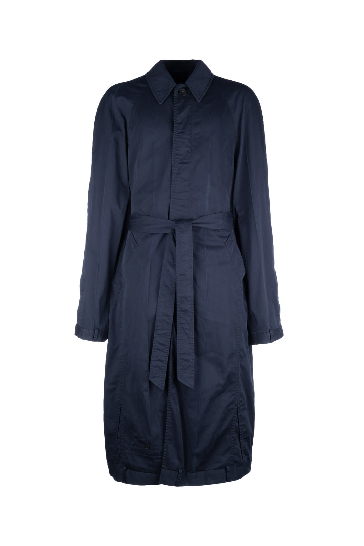 Shop Balenciaga Trench In Ink