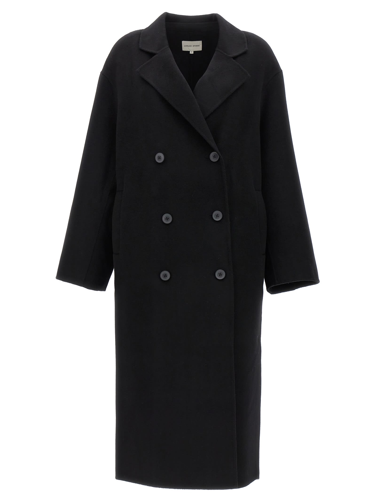 Shop Loulou Studio Borneo Coat In Black