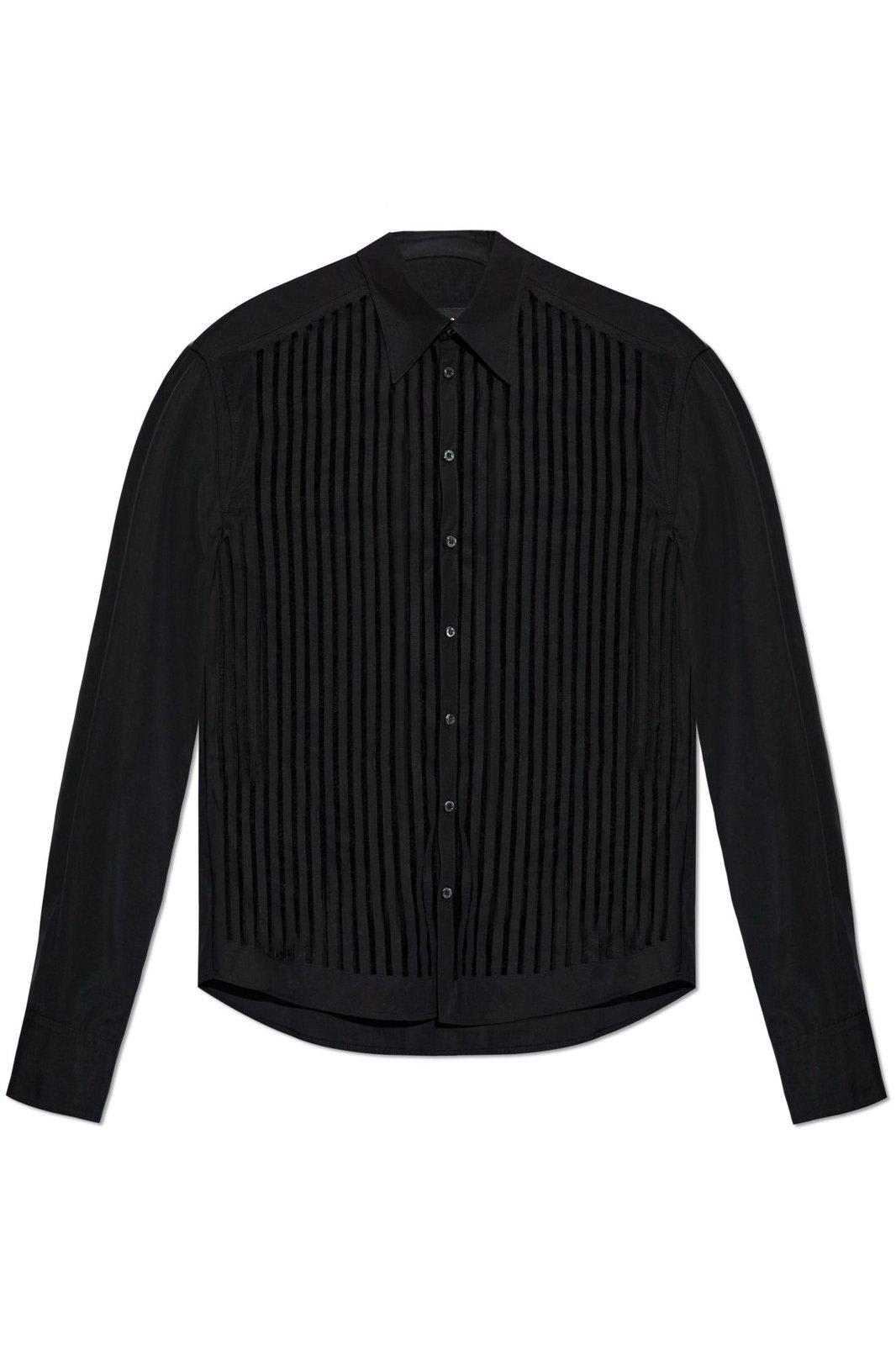 Shop Dsquared2 Striped Pattern Shirt In Black