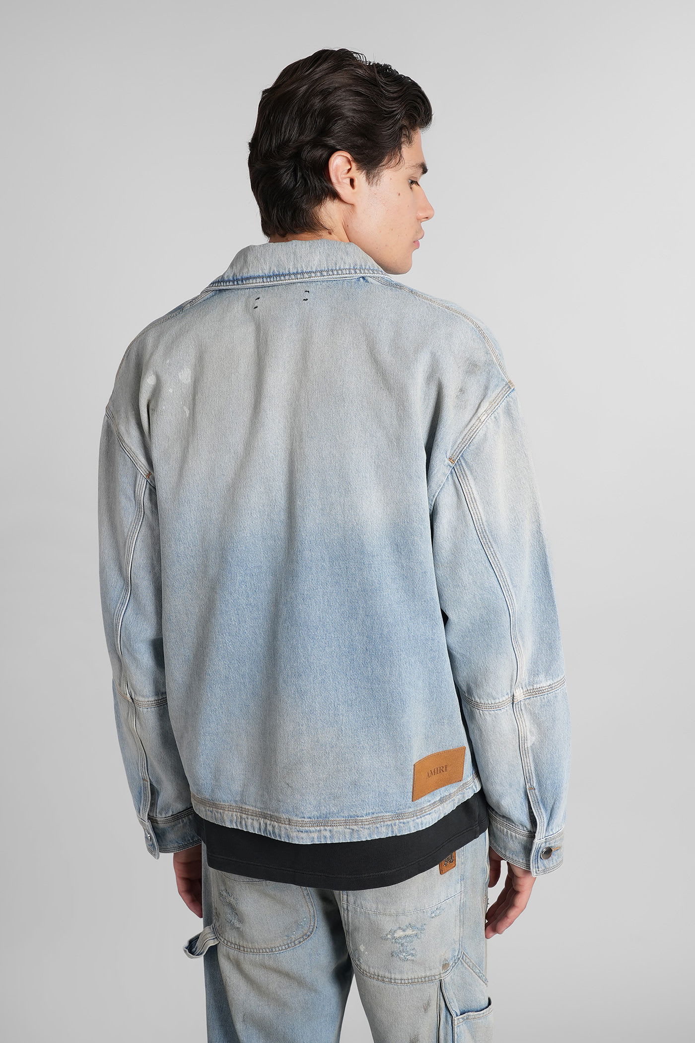 Amiri Denim Jackets In Blue Cotton In Blue