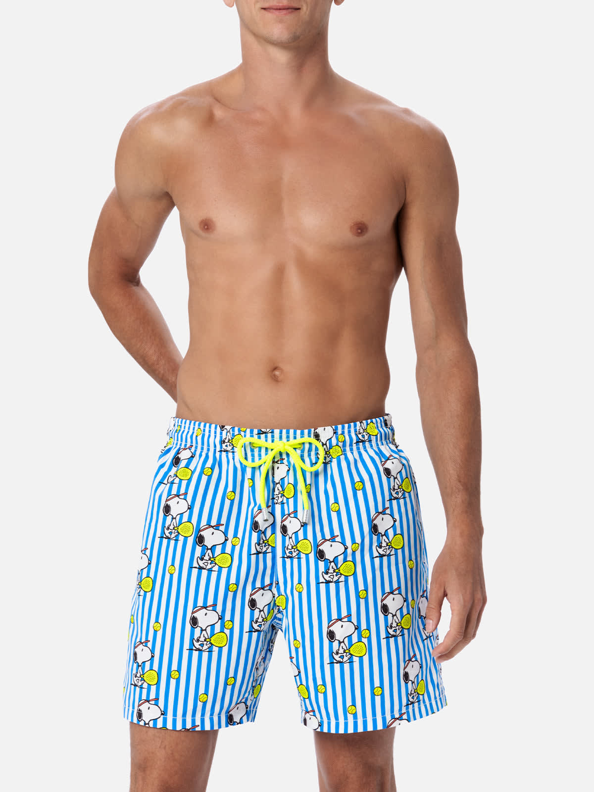 Mc2 Saint Barth Patterned Swim Shorts In Blue