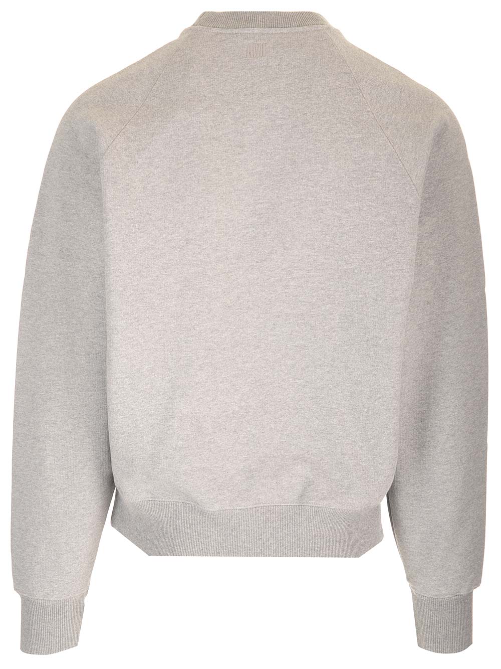 Shop Ami Alexandre Mattiussi Grey Sweatshirt With Mini Logo