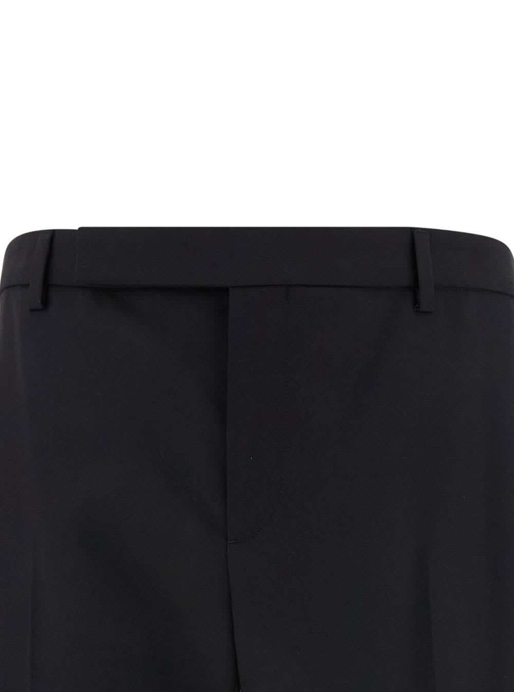 Shop Saint Laurent Black Tailored Pants With Front Pinces In Wool Man