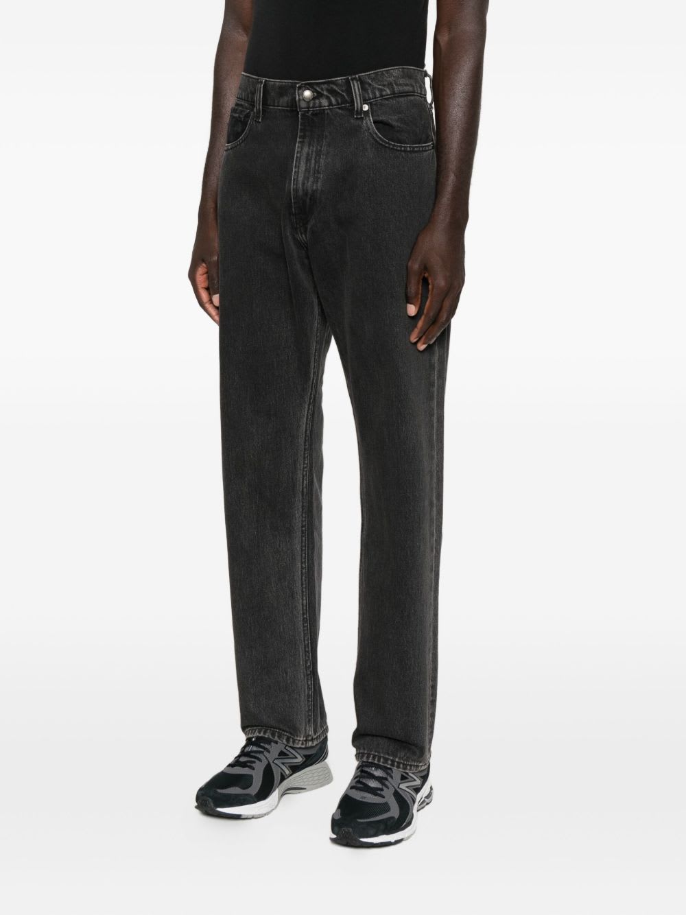 7 For All Mankind 7 For All Man Kind Black Cotton Denim In Gray