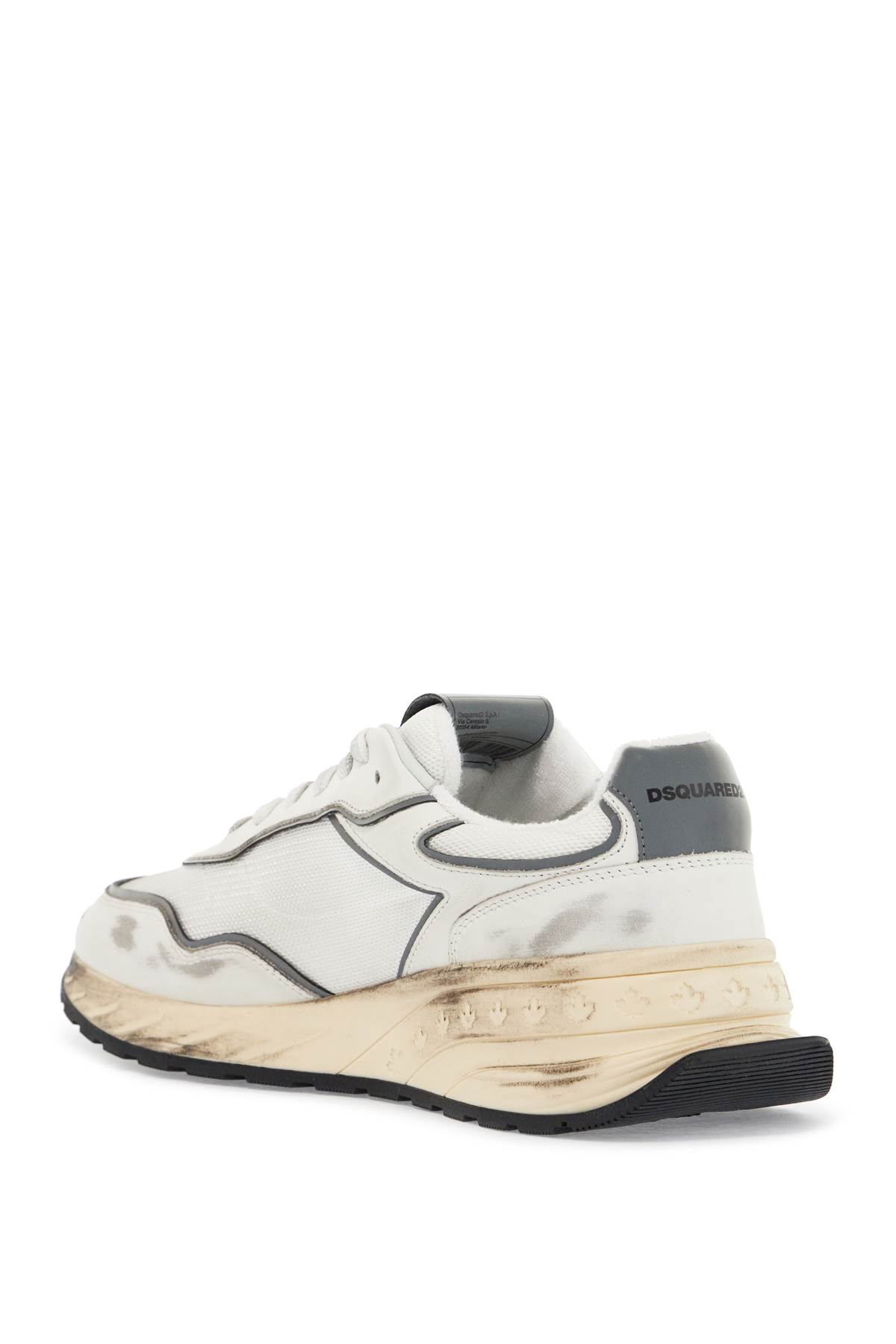 Dsquared2 Sprinter Sneakers In Bianco Sporco (white)