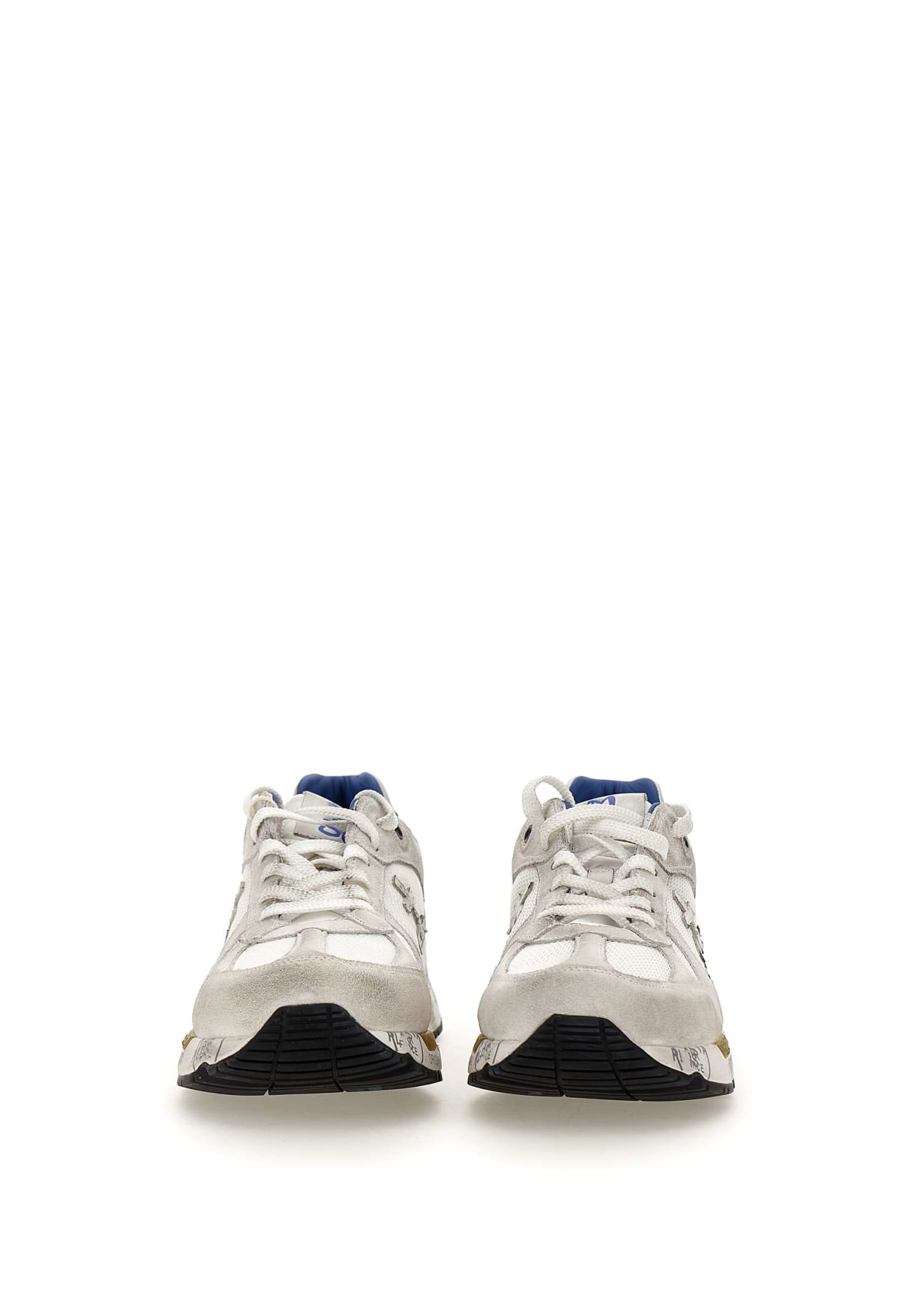 Shop Premiata Mase 6621 Sneakers In White/blue