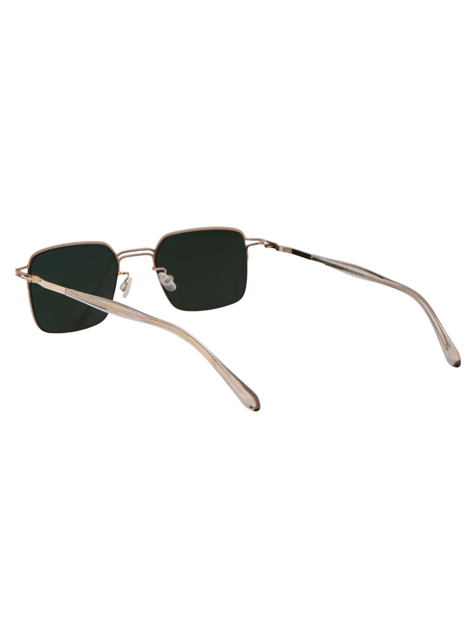 Shop Mykita Alcott Sunglasses In 291 Champagne Gold Dark Grey Solid