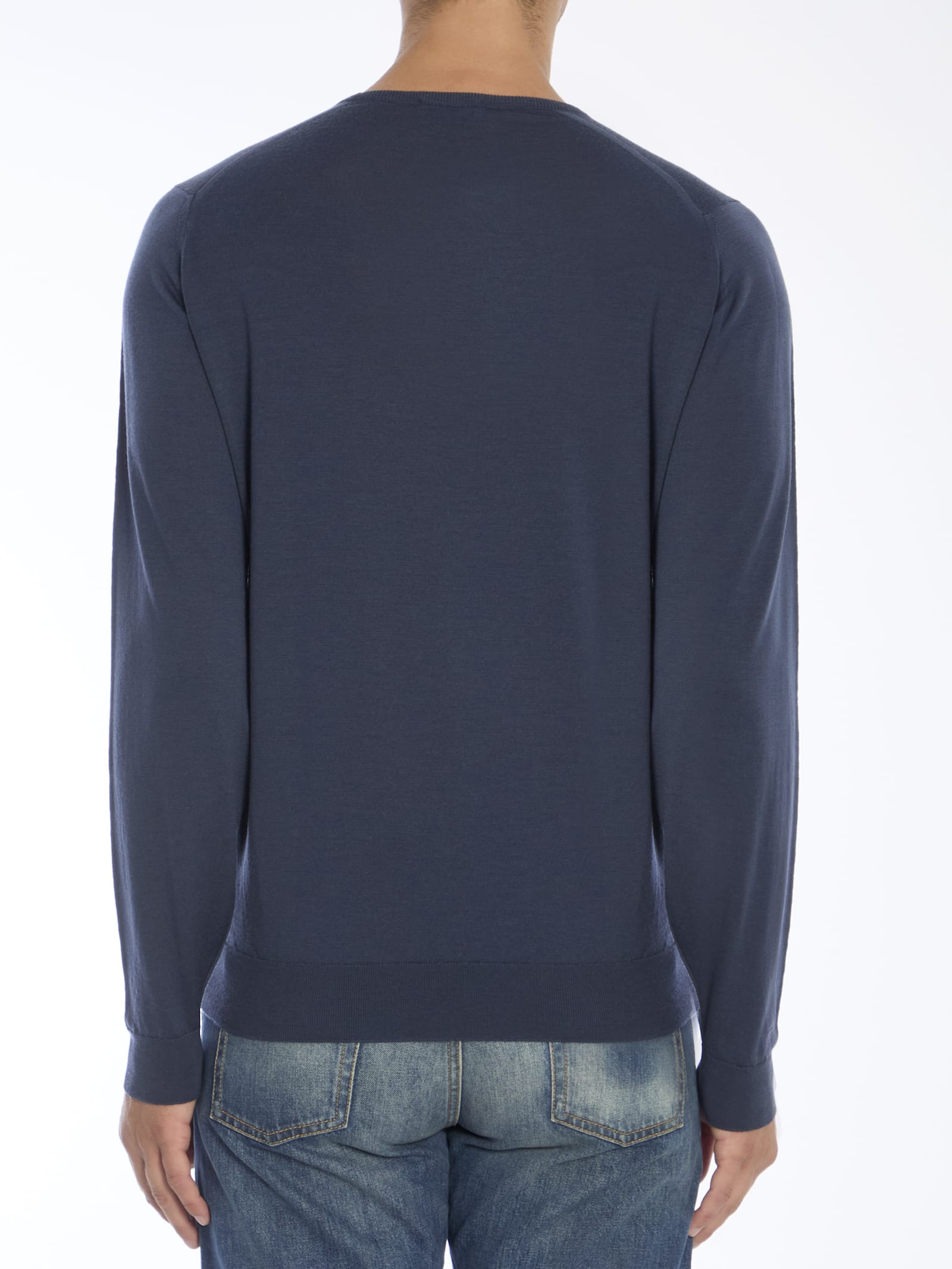 Shop John Smedley Lundy Pullover In Blue