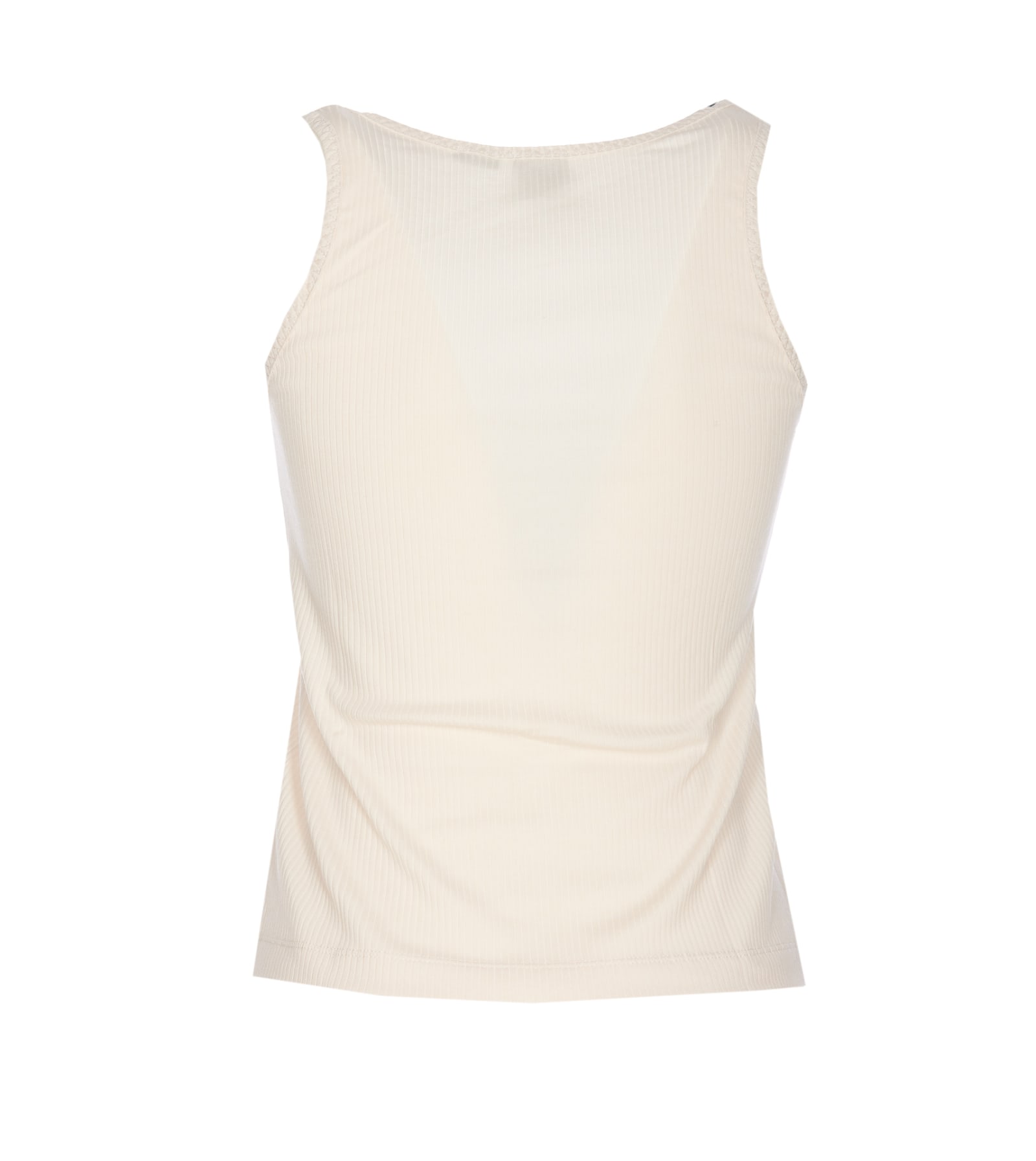 Shop Pinko Tank Top With Nacre Buttons In Pink