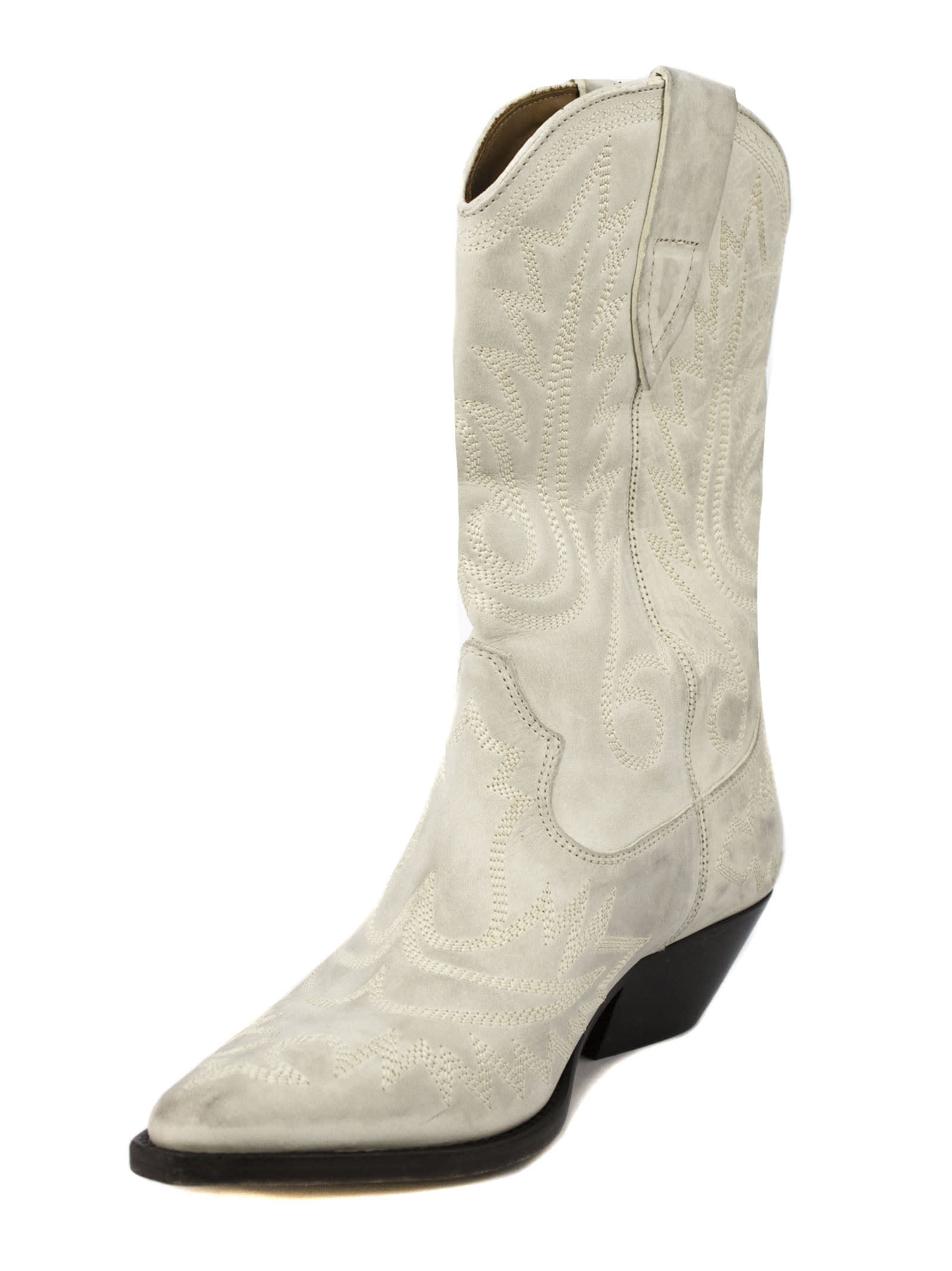 isabel marant cowboy boots white