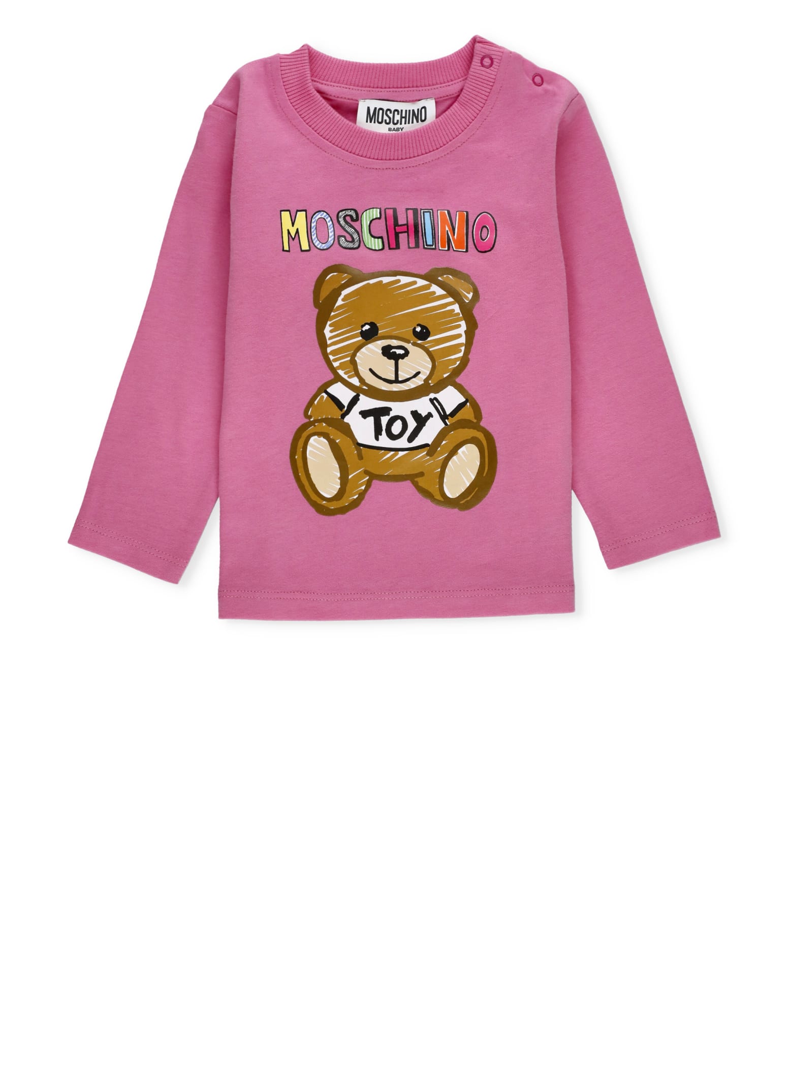 Moschino Babies' Teddy Bear T-shirt In Pink