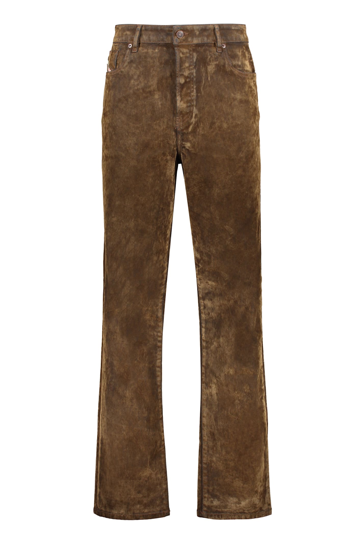 Diesel Wide Leg Brown Pants, Elegant And Comfortable In Brown