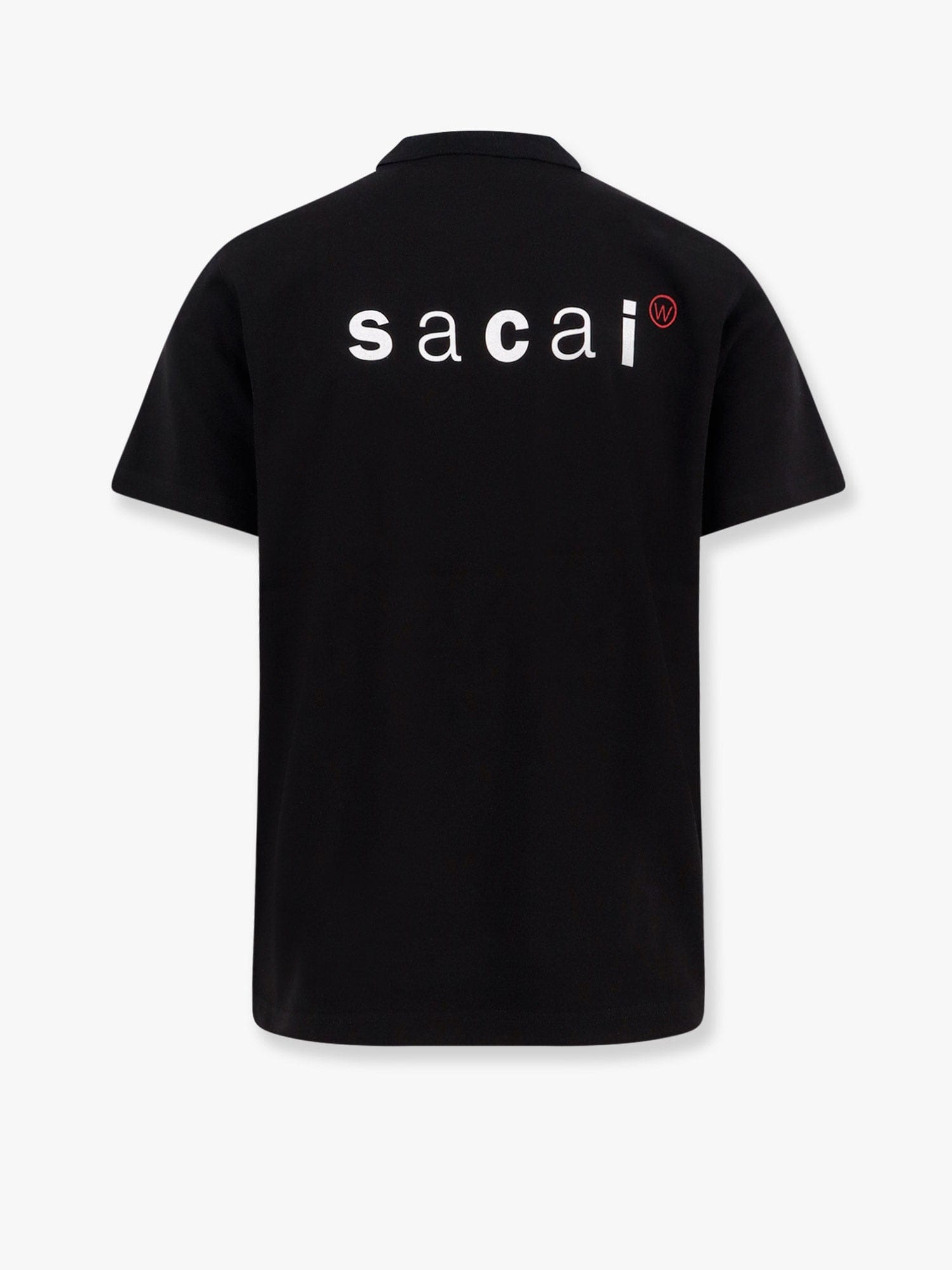Tシャツ・カットソー SACAI Cotton t-shirt logo on the back Nero Sacai Cotton T-shirt With Logo On The Back In Black | ModeSens