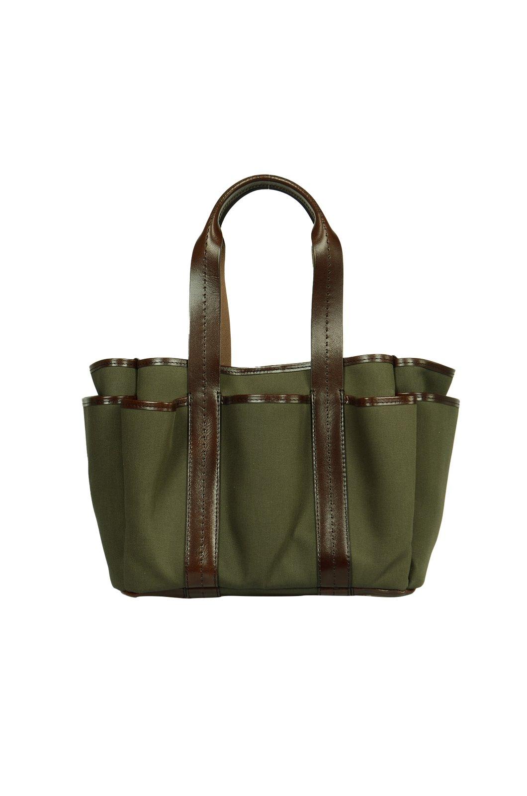 Shop Max Mara Logo Patch Top Handle Bag In Green