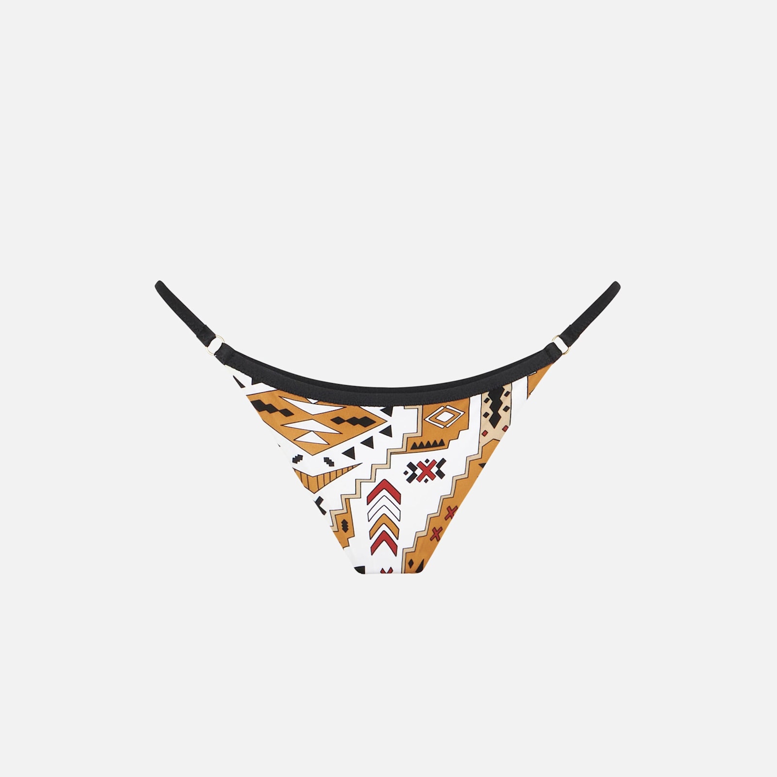 Mc2 Saint Barth Woman Cheeky Swim Briefs Jodene With Aztech Print In White