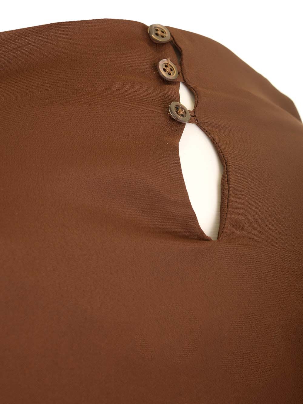 Shop Dries Van Noten Crepe Blouse In Brown