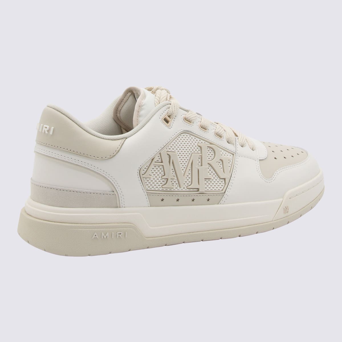 Shop Amiri White Leather Sneakers In Alabaster