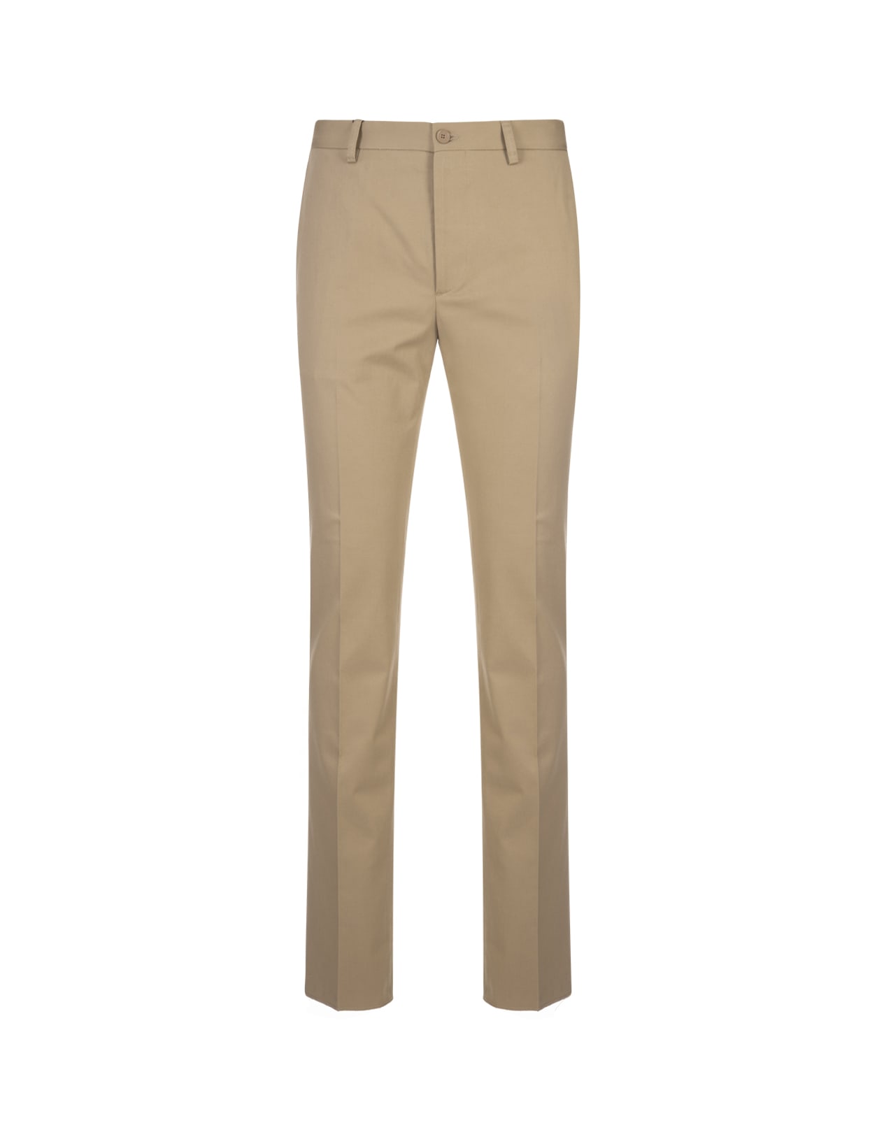 ETRO CLASSIC TROUSERS IN BEIGE STRETCH COTTON