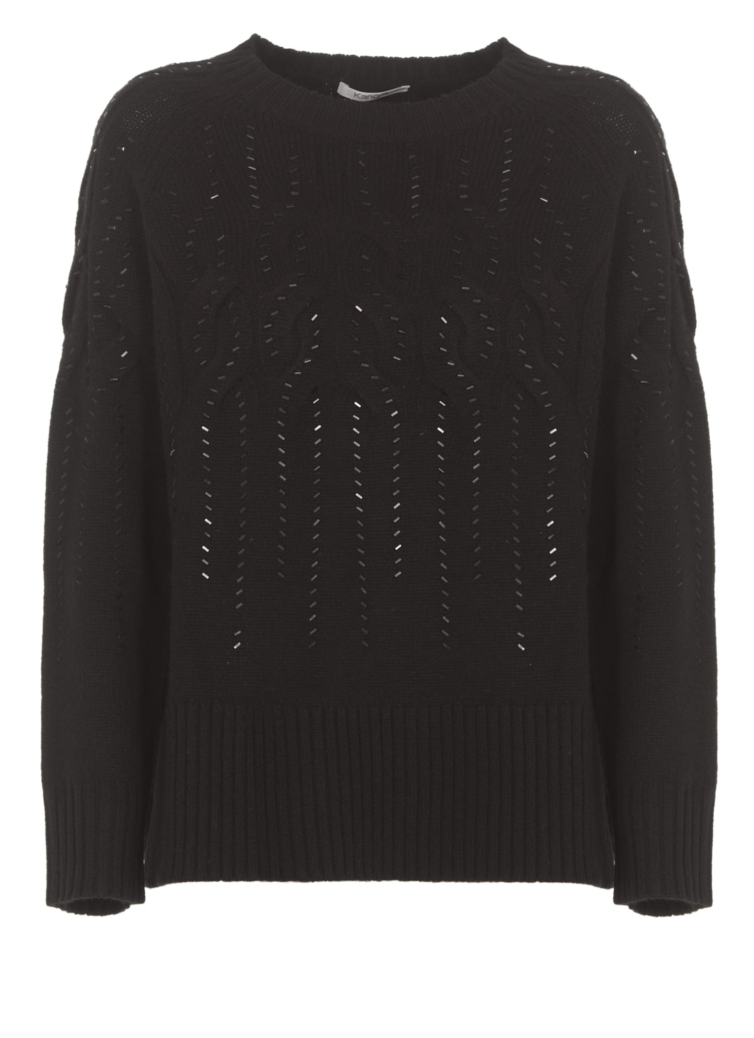 Kangra Sweater With Strass In Black