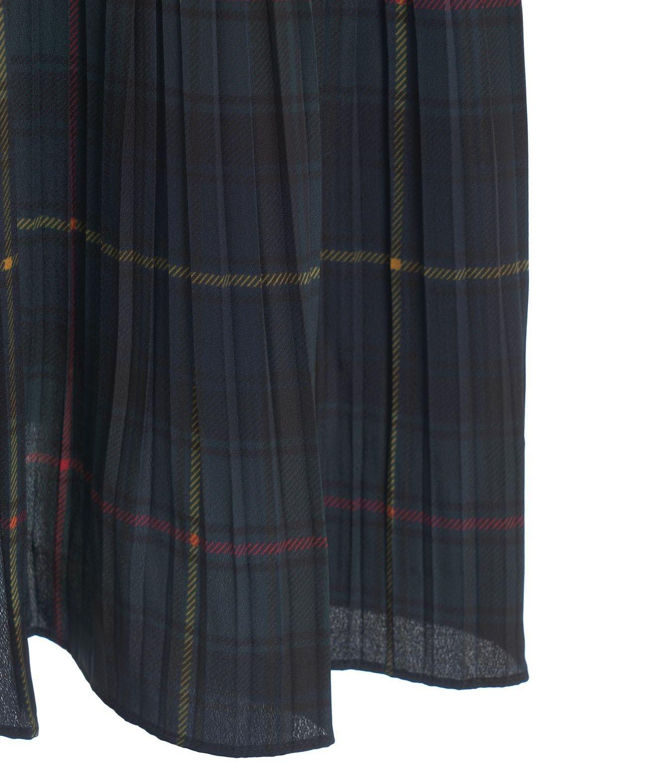 POLO RALPH LAUREN CHECK PATTERNED PLEATED SKIRT 