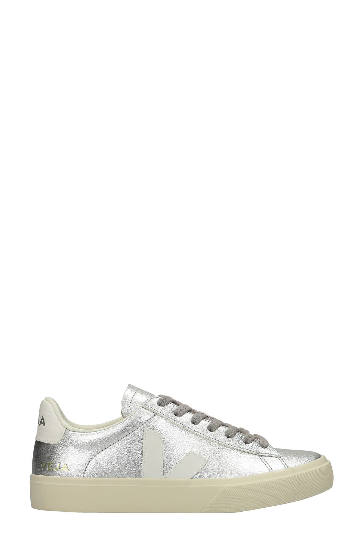 Veja Campo Sneakers In Silver Leather