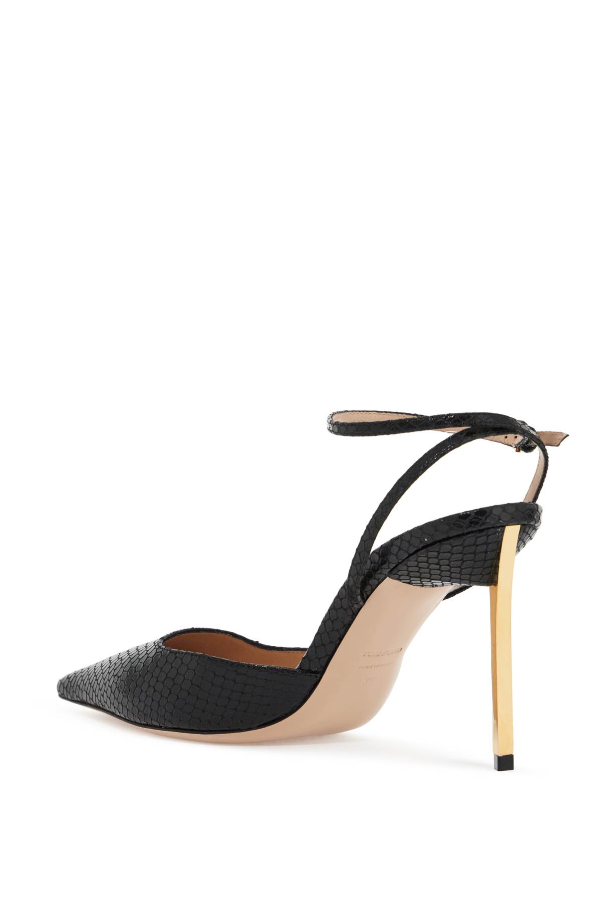 Shop Tom Ford Cocco Print Slingback Dã©col In Black (black)