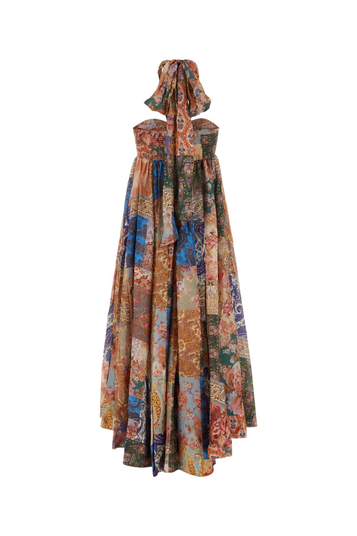 Shop Zimmermann Printed Silk Dress In Patchpaisley
