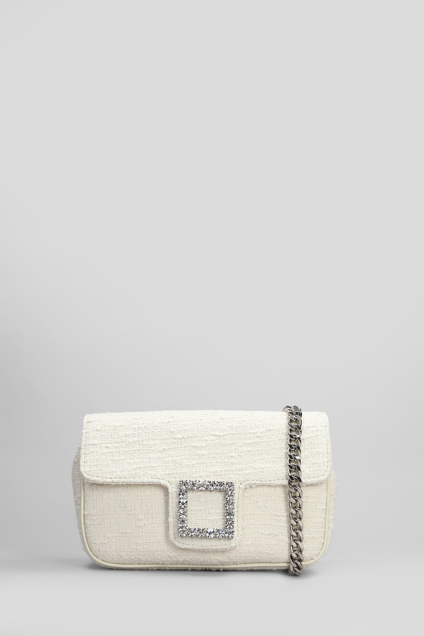 Lunette Shoulder Bag In Beige Fabric