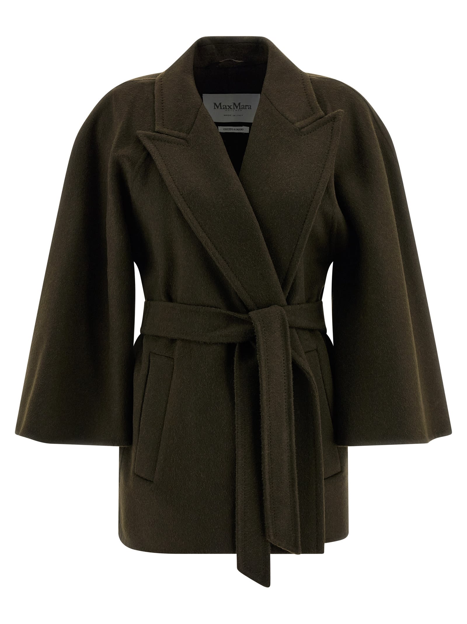 Max Mara Verna Coat In Green