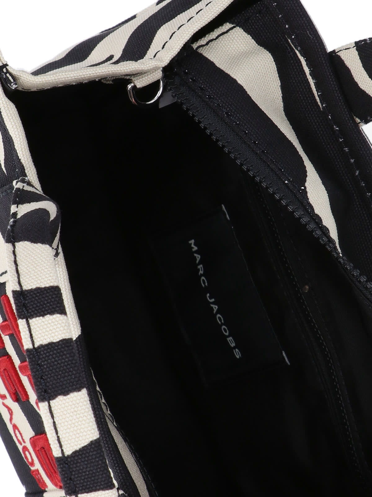 Shop Marc Jacobs Small Tote Bag The Zebra Canvas In Black