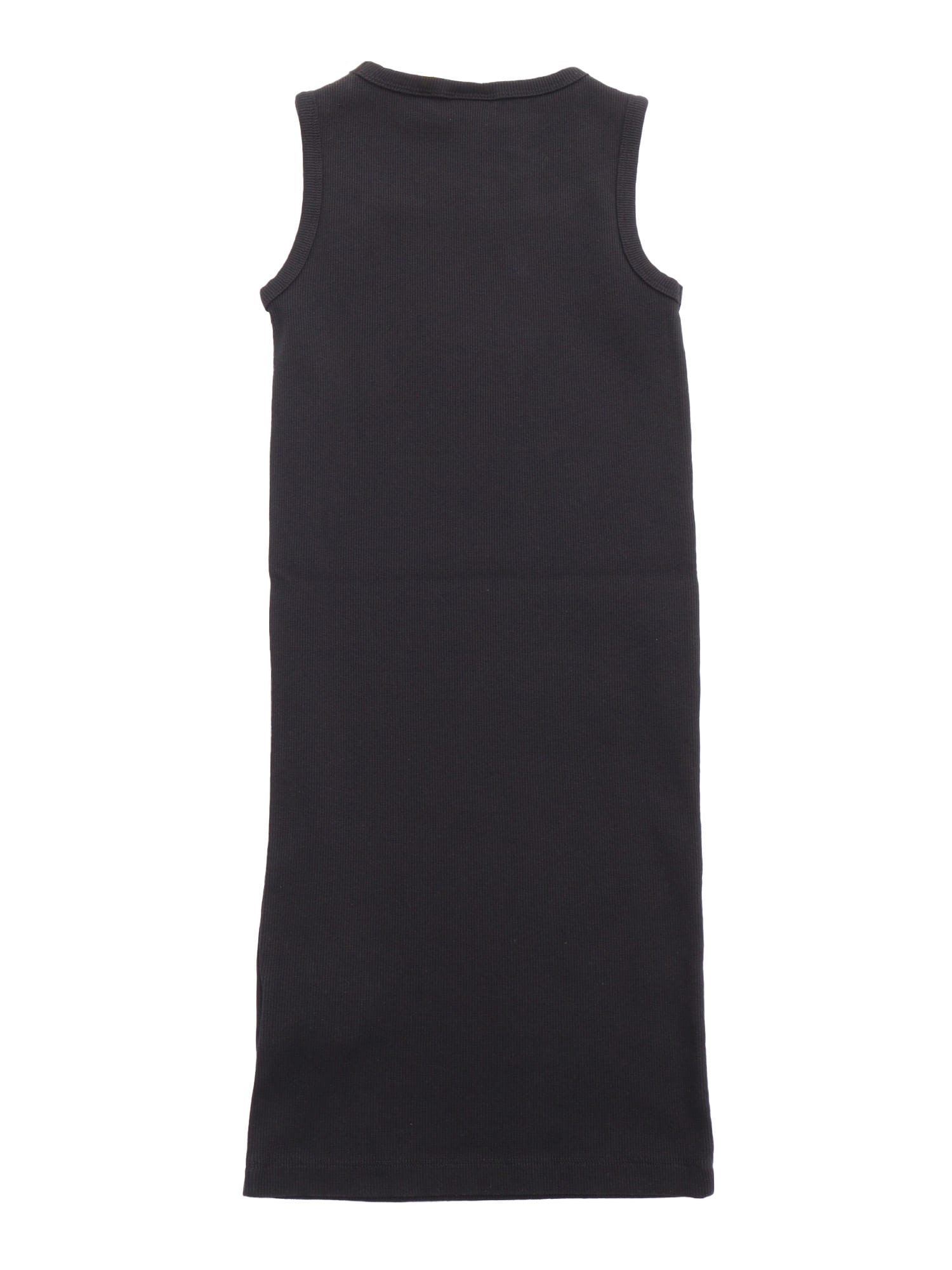 Off-white Off-stamp Ribbed Dress In Black
