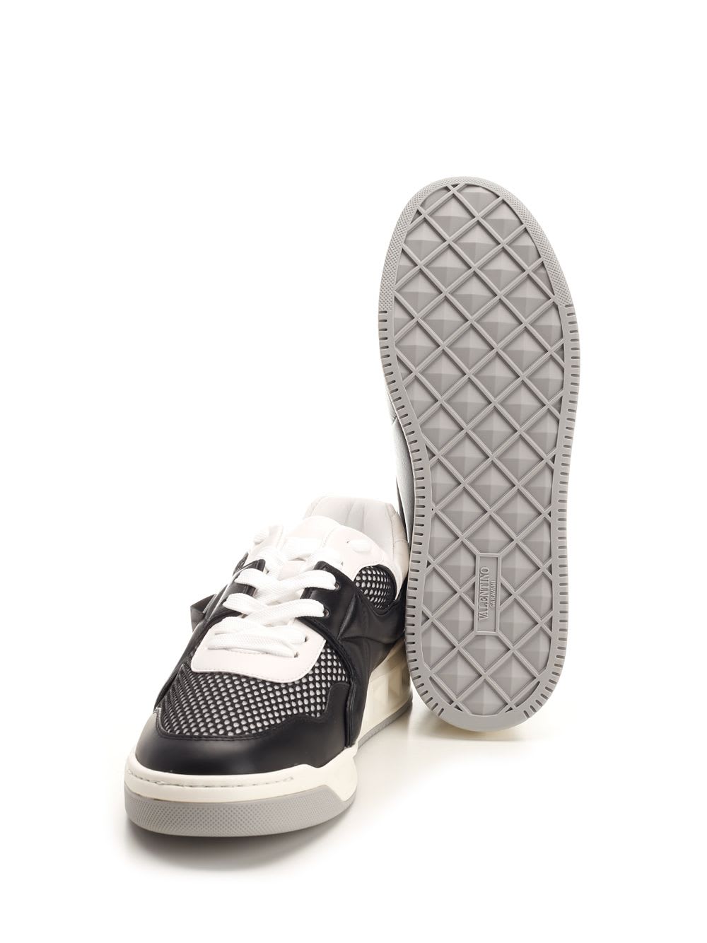 Shop Valentino One Stud Sneaker In Black