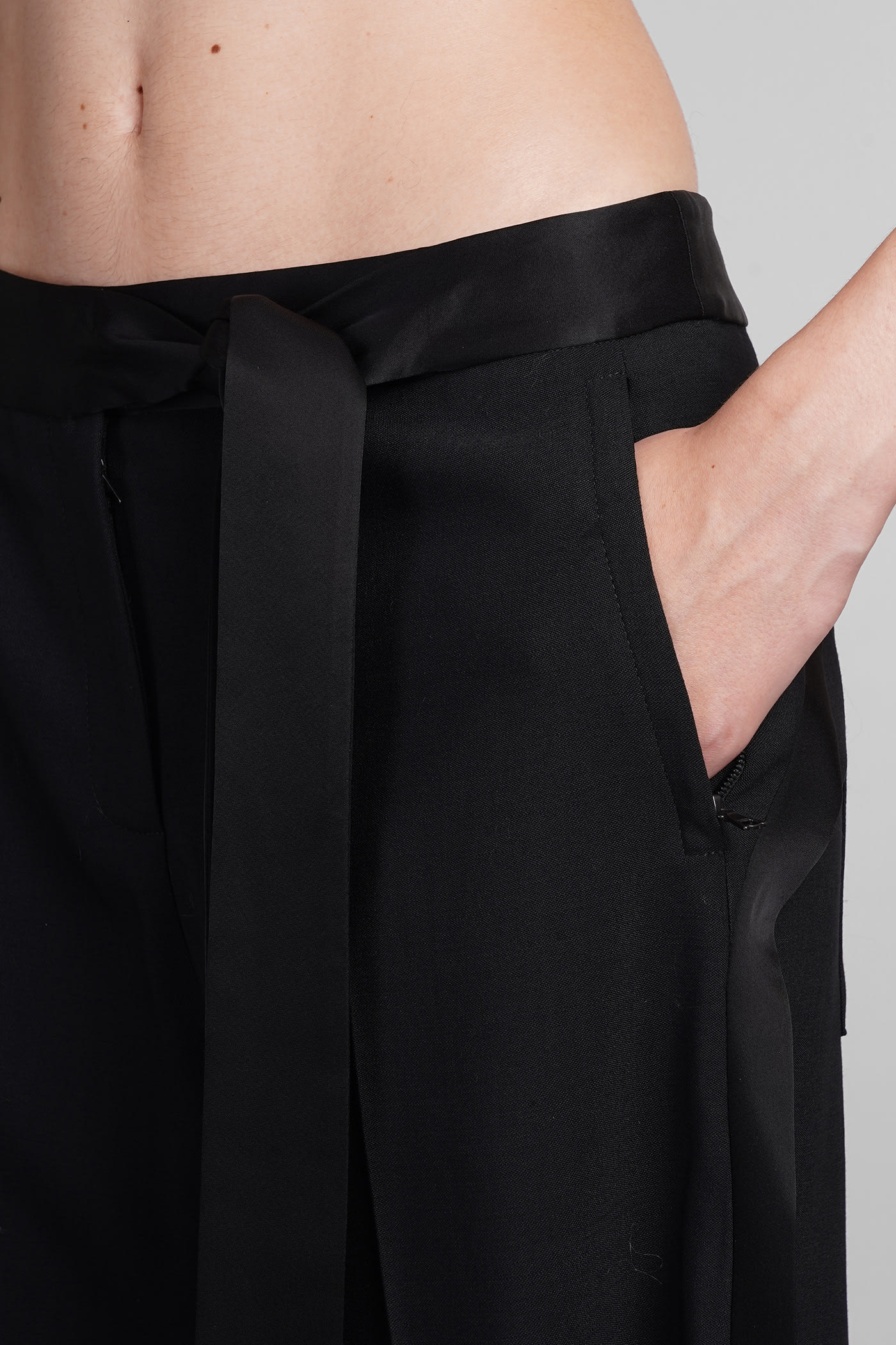 Shop David Koma Pants In Black Wool