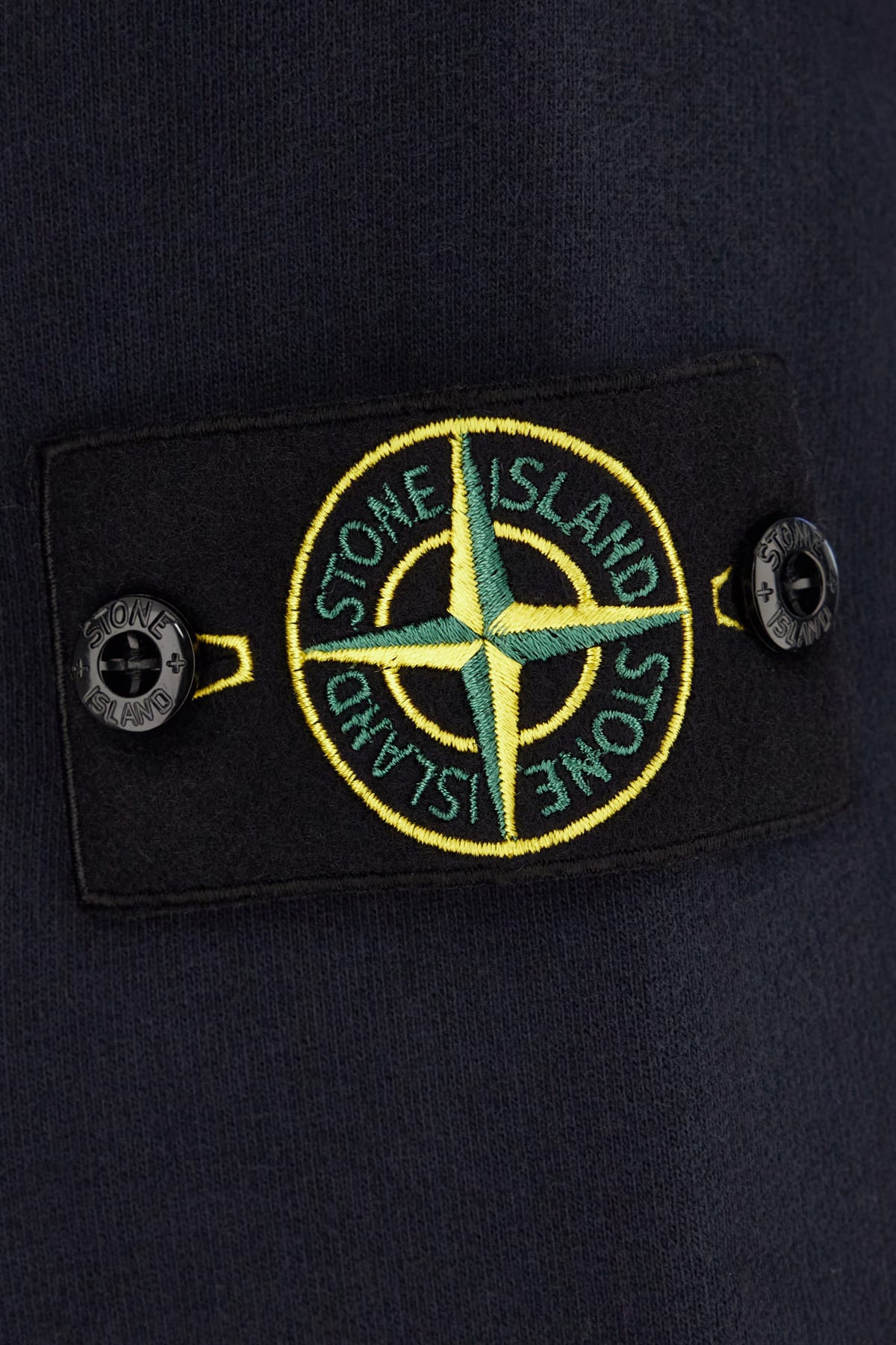 Shop Stone Island Midnight Blue Cotton Sweatshirt