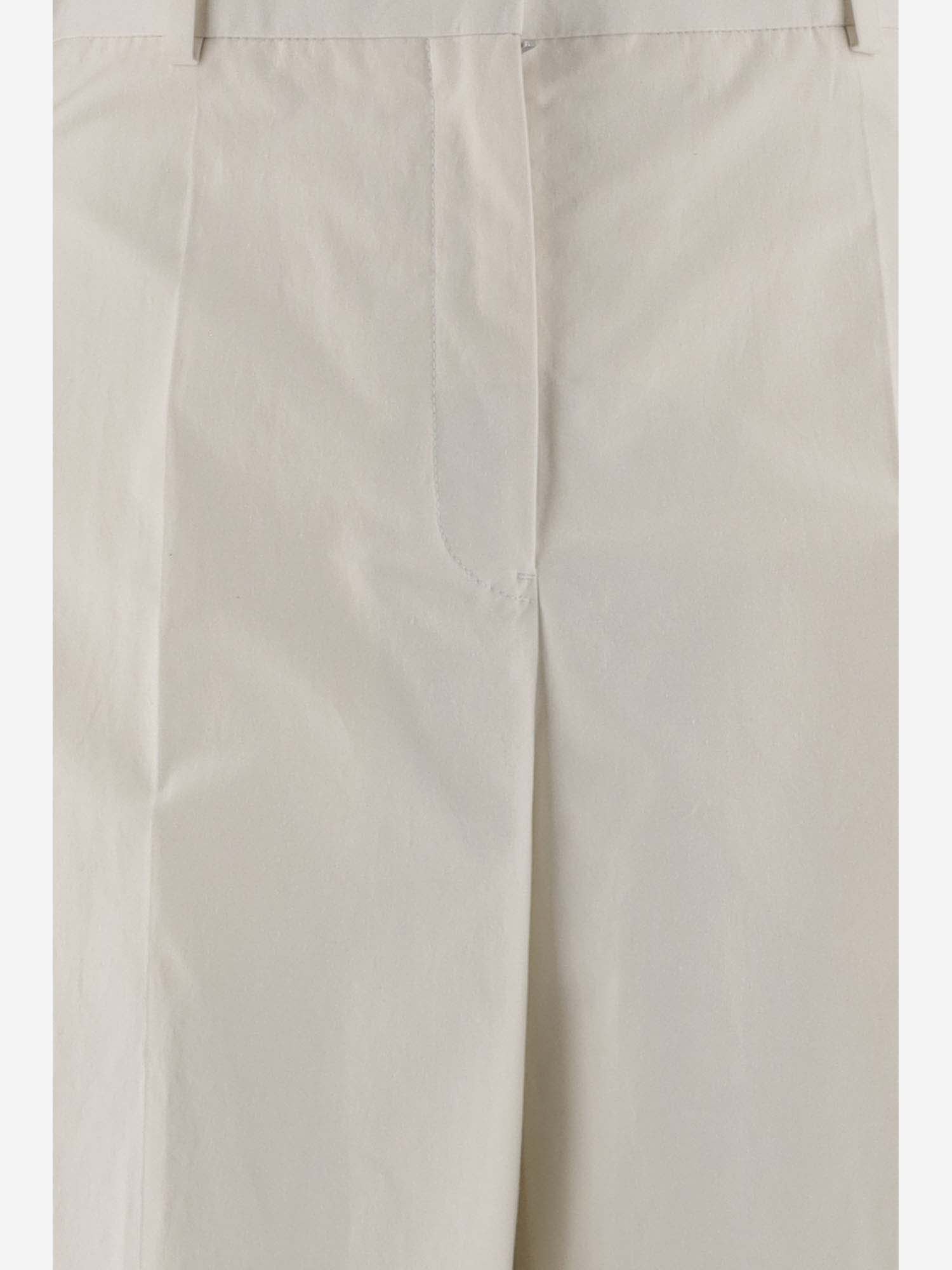 Shop Jil Sander Straight-leg Cotton Pants In White